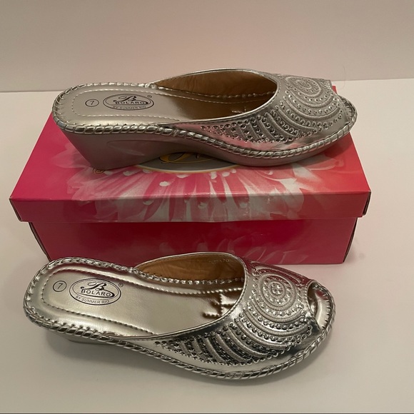 Bolaro by Summer Rio  silver sandal heel size 7 - Picture 2 of 6